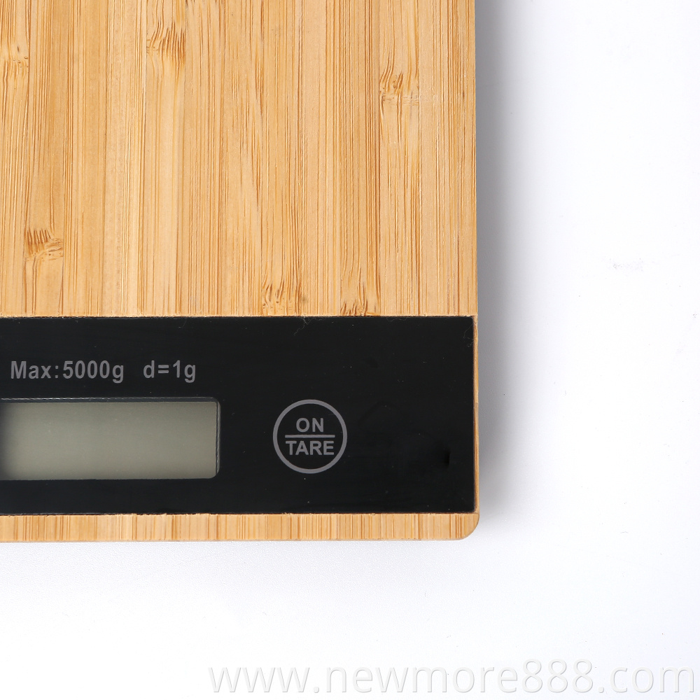 Square Bamboo Digital Kitchen Scale